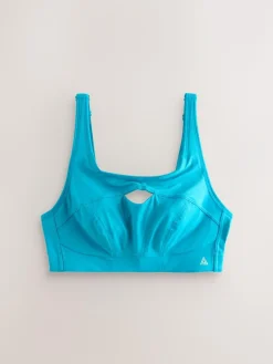 Online Next C-H Active Sports Antibounce Dry Tech Extra High Impact Bra Teal Blue