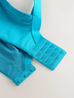 Online Next C-H Active Sports Antibounce Dry Tech Extra High Impact Bra Teal Blue