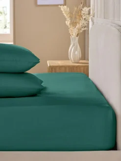 Sale Next Teal Blue Cotton Rich Fitted Bed Sheet