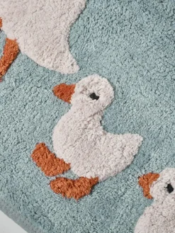 Next Teal Blue Goose And Friends 100% Cotton Bath Mat^ Towels & Bathmats