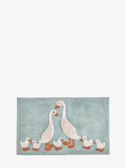 Next Teal Blue Goose And Friends 100% Cotton Bath Mat^ Towels & Bathmats