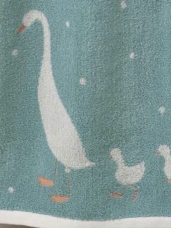 Hot Next Teal Blue Goose And Friends 100% Cotton Towel