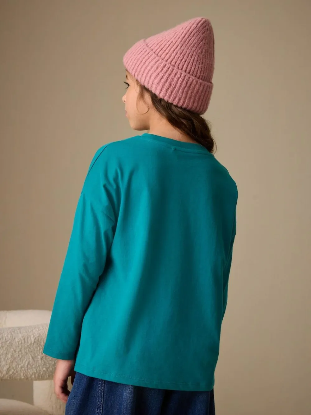 New Next Long Sleeve Top (3-16yrs) Teal Blue