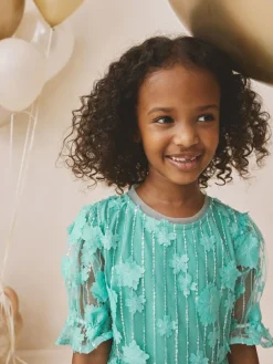 Next Mesh Flower Sequin Party Dress (3-16yrs)^ Dresses