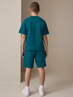 Next Relaxed Fit Heavyweight T-Shirt and Shorts Set (3-16yrs)^BOY Shorts