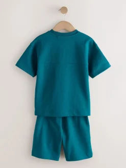 Next Relaxed Fit Heavyweight T-Shirt and Shorts Set (3-16yrs)^BOY Shorts