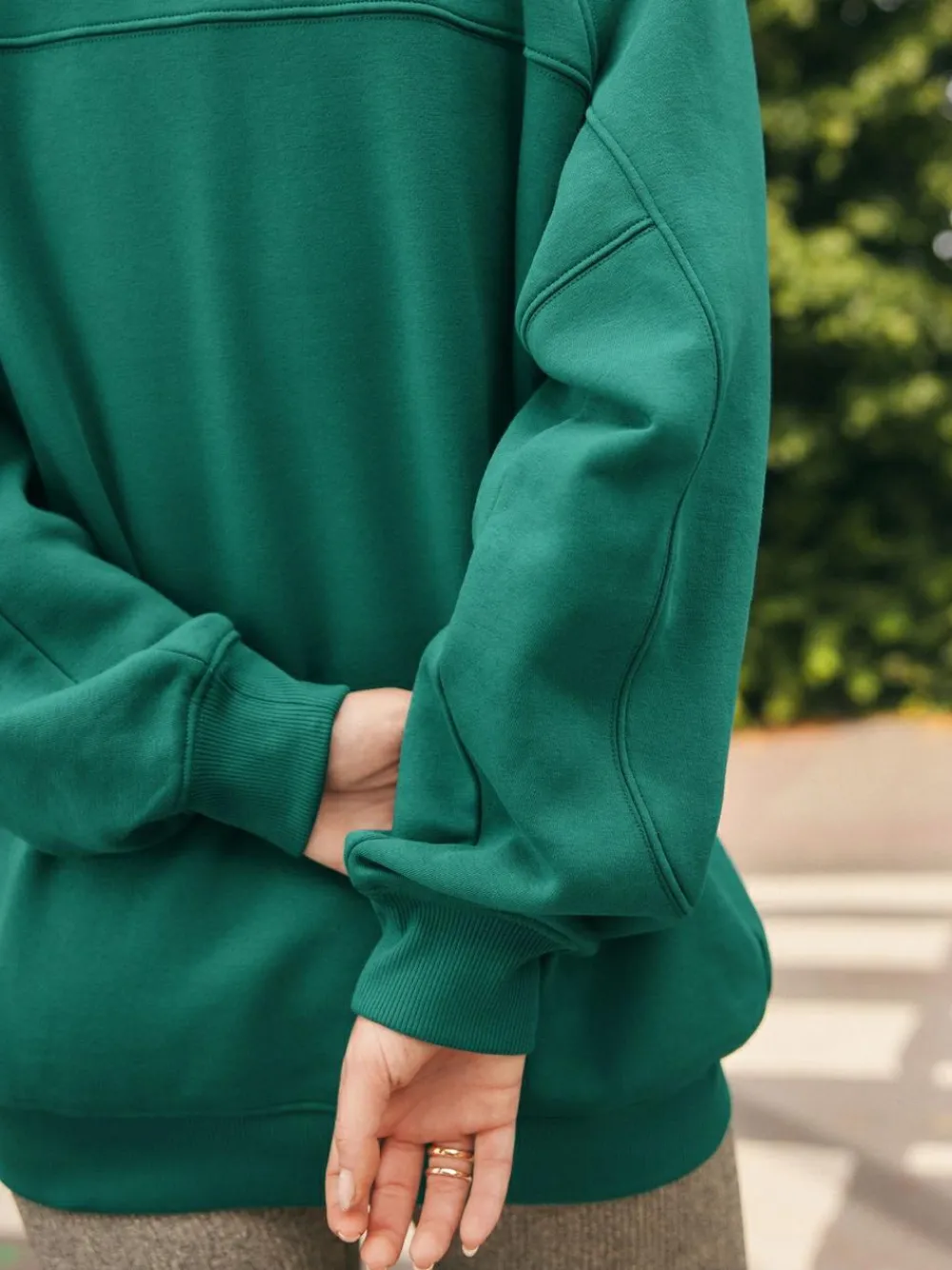 Next Relaxed Fit Heavyweight Longline Crew Neck Sweatshirt^Women Hoodies & Sweatshirts