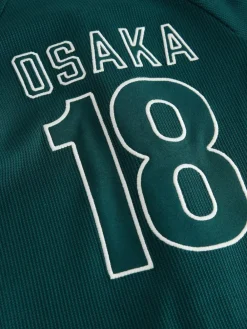 Clearance Next Short Sleeve Varsity Shorts Set (3mths-7yrs) Teal Blue