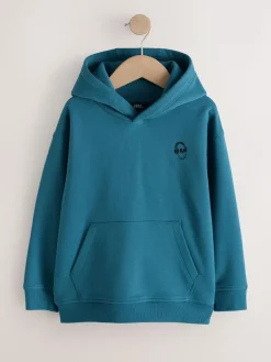 Next Teal Blue Skull Sign Off Hoodie (3-16yrs)^BOY Sweatshirts & Hoodies