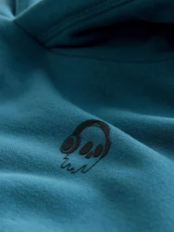 Next Teal Blue Skull Sign Off Hoodie (3-16yrs)^BOY Sweatshirts & Hoodies