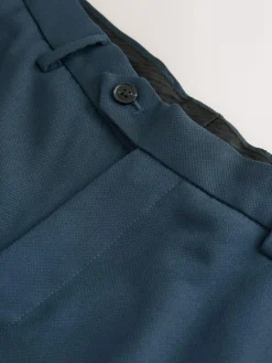 Outlet Next Teal Blue Slim Fit Textured Suit Trousers