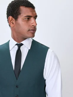 Clearance Next Teal Blue Textured Suit Waistcoat
