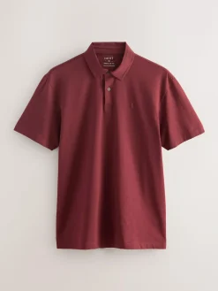 Next Teal Blue/Black/Rust Red Regular Fit Short Sleeve Jersey Polo Shirts 3 Pack^ Tops & T-Shirts