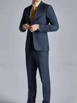 Discount Ted Baker Tailoring Blue Ara Textured Check Slim Fit Jacket