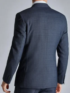 Discount Ted Baker Tailoring Blue Ara Textured Check Slim Fit Jacket