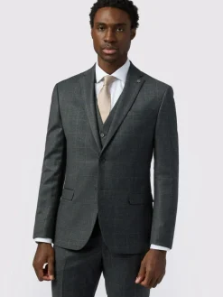 Clearance Ted Baker Tailoring Grey Slim Fit Overcheck Jacket