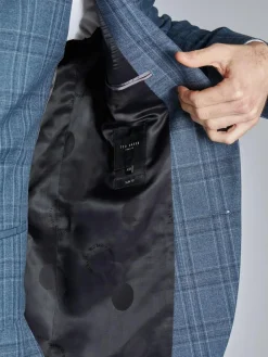 Ted Baker Tailoring Large Blue Alder Check Slim Fit Jacket^ Blue Suits|Suits & Tuxedos