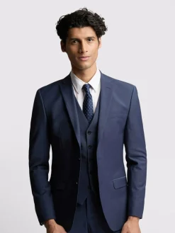 Ted Baker Tailoring Premium Blue Panama Slim Suit Jacket