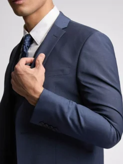 Ted Baker Tailoring Premium Blue Panama Slim Suit Jacket