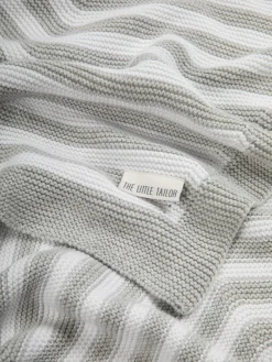 The Little Tailor Baby Chevron Design 100% Cotton Knitted Shawl^ Nursery Bedding|Blankets