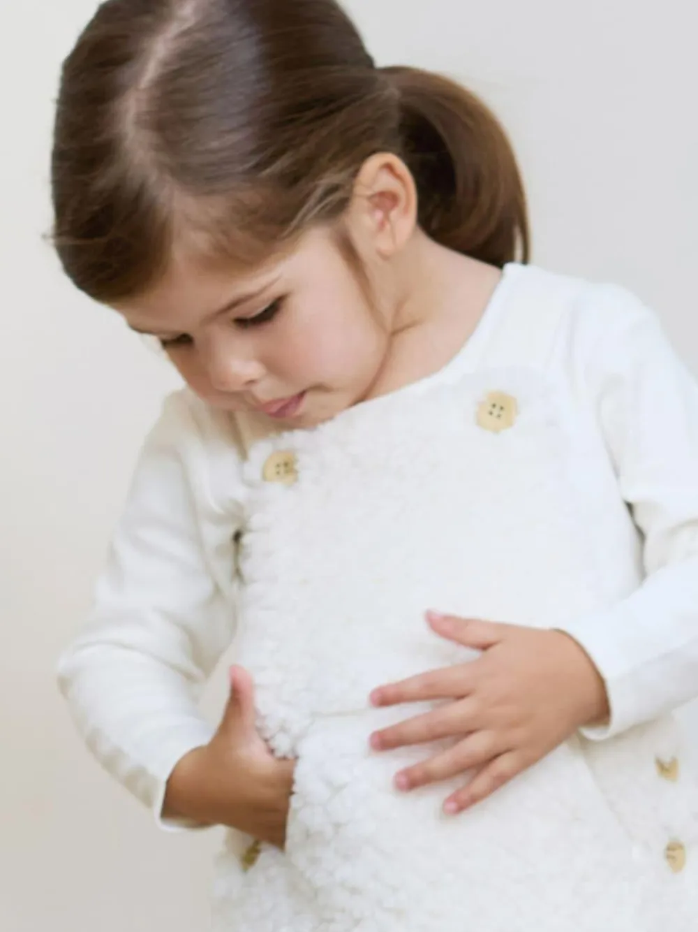 The Little Tailor Baby Chunky Sherpa Fleece Dungarees and Bodysuit Set^ Bodysuits & Vests|Vests