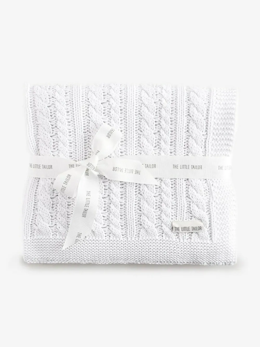 The Little Tailor Baby Fisherman Cable Knitted Blanket^ Nursery Bedding|Blankets