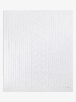 The Little Tailor Baby Fisherman Cable Knitted Blanket^ Nursery Bedding|Blankets