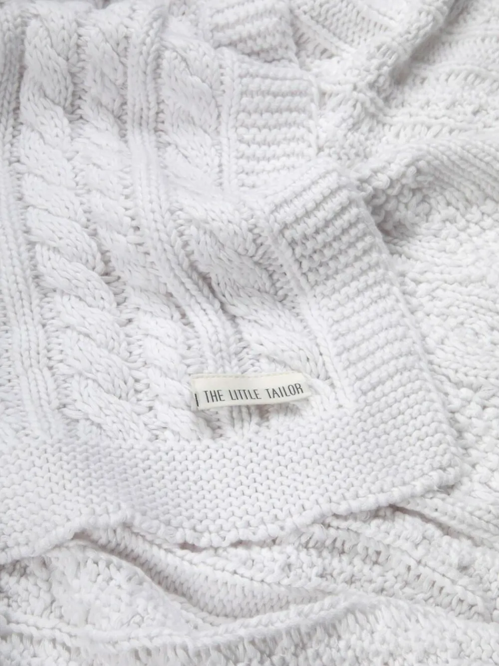 The Little Tailor Baby Fisherman Cable Knitted Blanket^ Nursery Bedding|Blankets