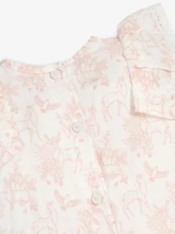 Outlet The Little Tailor Baby Muslin 100% Cotton Playsuit Pink/White