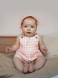 New The Little Tailor Baby Woven Shorty 100% Cotton Dungarees