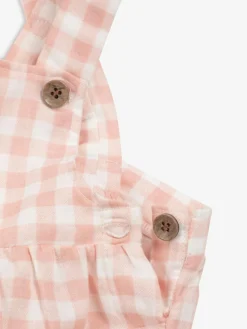 New The Little Tailor Baby Woven Shorty 100% Cotton Dungarees