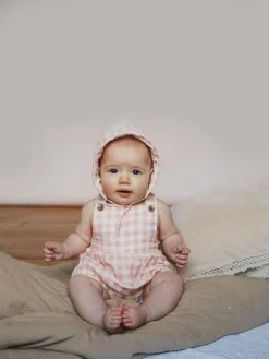 New The Little Tailor Baby Woven Shorty 100% Cotton Dungarees