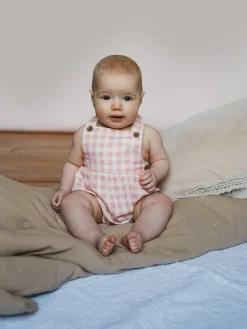 New The Little Tailor Baby Woven Shorty 100% Cotton Dungarees