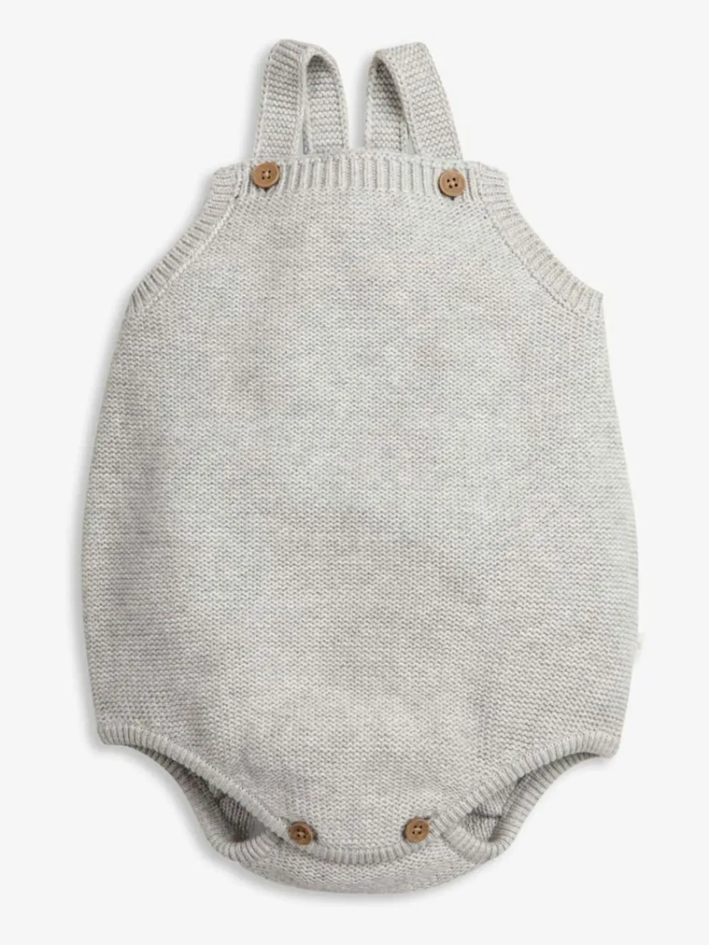 Outlet The Little Tailor Grey Stylish 100% Cotton Baby Knitted Romper
