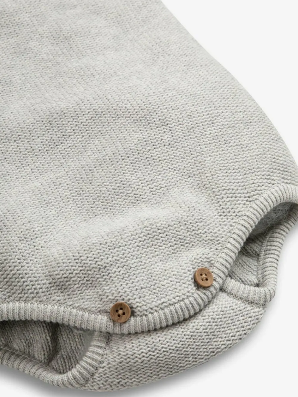 Outlet The Little Tailor Grey Stylish 100% Cotton Baby Knitted Romper
