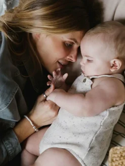 Online The Little Tailor Stylish Baby Knitted 100% Cotton Romper Oatmeal