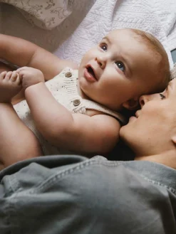 Online The Little Tailor Stylish Baby Knitted 100% Cotton Romper Oatmeal