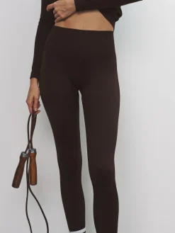 Outlet The Set 3 Pack Active Ribbed Legging Black/Chocolate Brown/Khaki