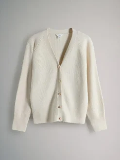 Outlet The Set 2 Pack Chunky Rib Knitted Cardigans With Wool Brown Marl/Cream