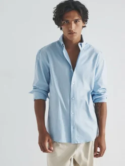 The Set 3 Pack Cotton Stretch Oxford Shirts Navy Blue/White^ Shirts