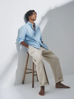 The Set 3 Pack Cotton Stretch Oxford Shirts Navy Blue/White^ Shirts