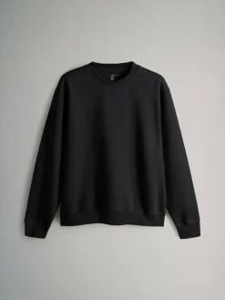 The Set 3 Pack Crew Neck Relaxed Fit Sweatshirts Black/Brown