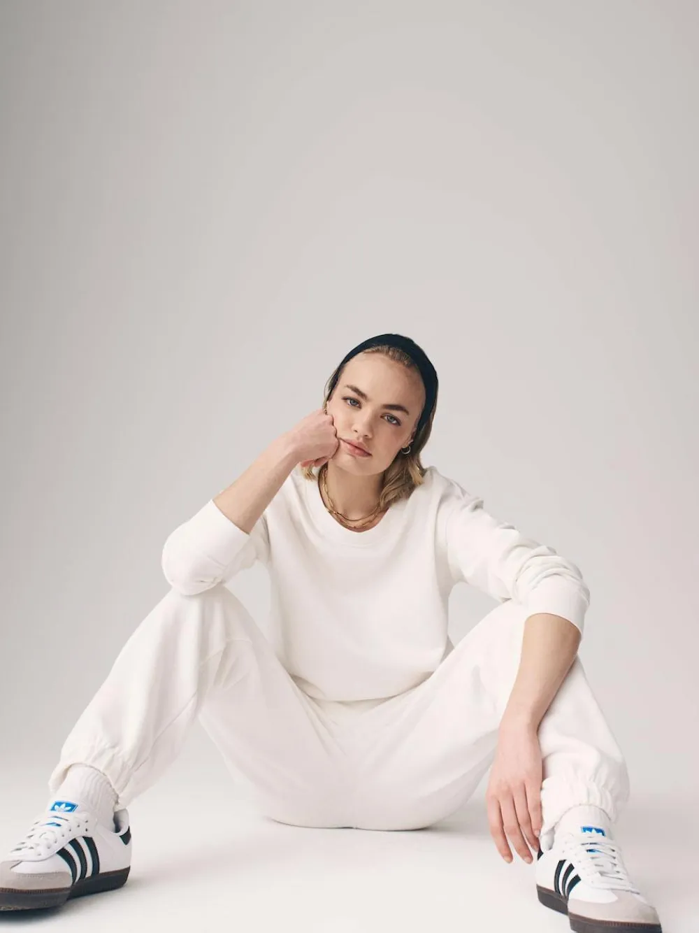 The Set 2 Pack Crew Neck Sweatshirts Black/Cream^Women Loungewear