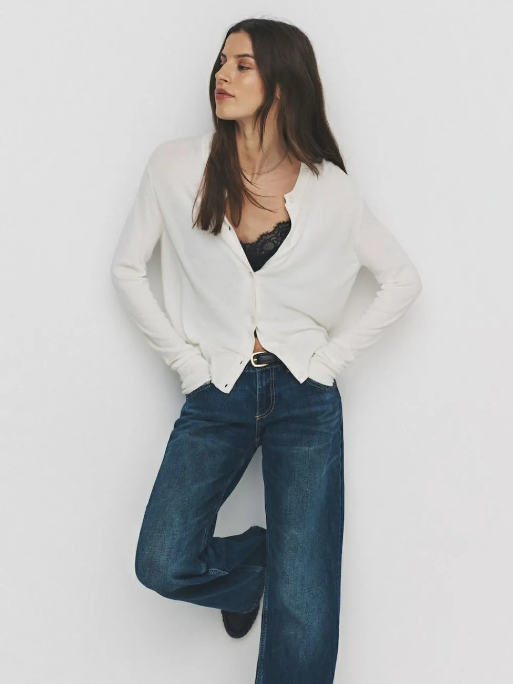 The Set 4 Pack Fine Knit Button Through Cardigan Navy Blue/Light Blue/Cream^Women Knitwear|Knitwear