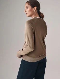 Online The Set 2 Pack Fine Knit Crew Neck Jumpers Mink/Black