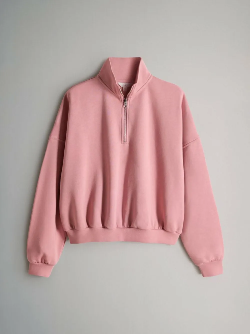 The Set 2 Pack Half Zip Funnel Neck Sweatshirts Pink/Chocolate Brown^Women Hoodies & Sweatshirts