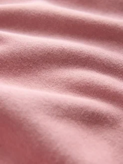 The Set 2 Pack Half Zip Funnel Neck Sweatshirts Pink/Chocolate Brown^Women Hoodies & Sweatshirts