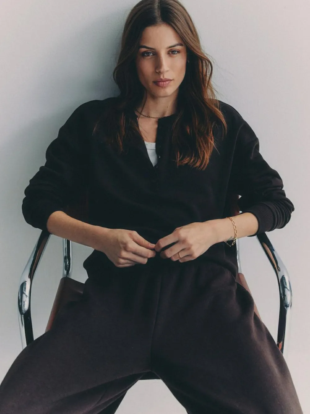 Online The Set 3 Pack Henley Sweatshirts Black/Chocolate Brown/Cream