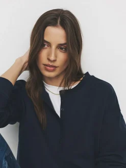 The Set 2 Pack Henley Sweatshirts Navy/Grey Marl^Women Hoodies & Sweatshirts