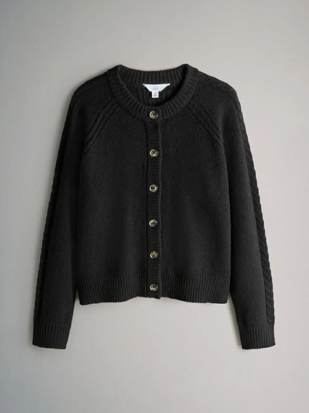 The Set 2 Pack High Neck Jumper/Cardigan Black Cable^Women Knitwear|Knitwear